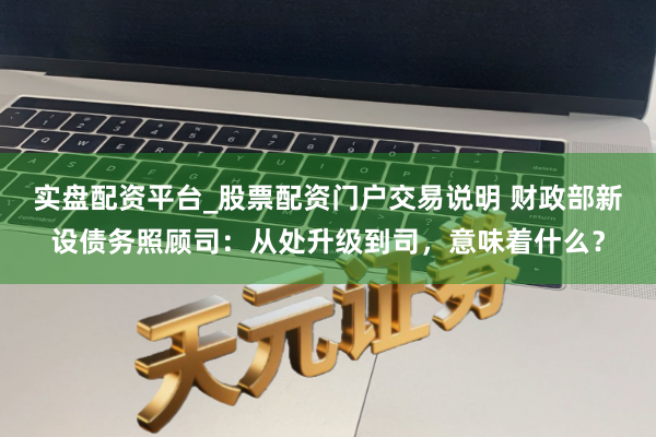 实盘配资平台_股票配资门户交易说明 财政部新设债务照顾司：从处升级到司，意味着什么？