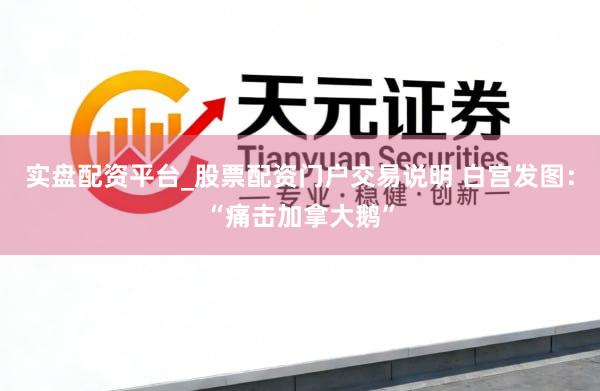 实盘配资平台_股票配资门户交易说明 白宫发图:“痛击加拿大鹅”